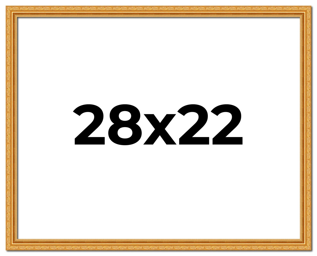 28x22 Solid Wood Antique Picture Frame with UV-Resistant Acrylic & Acid-Free Backing, Available in 4 Finishes: Bronze, Gold, Silver, and Gold with Black